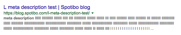 Meta description length test